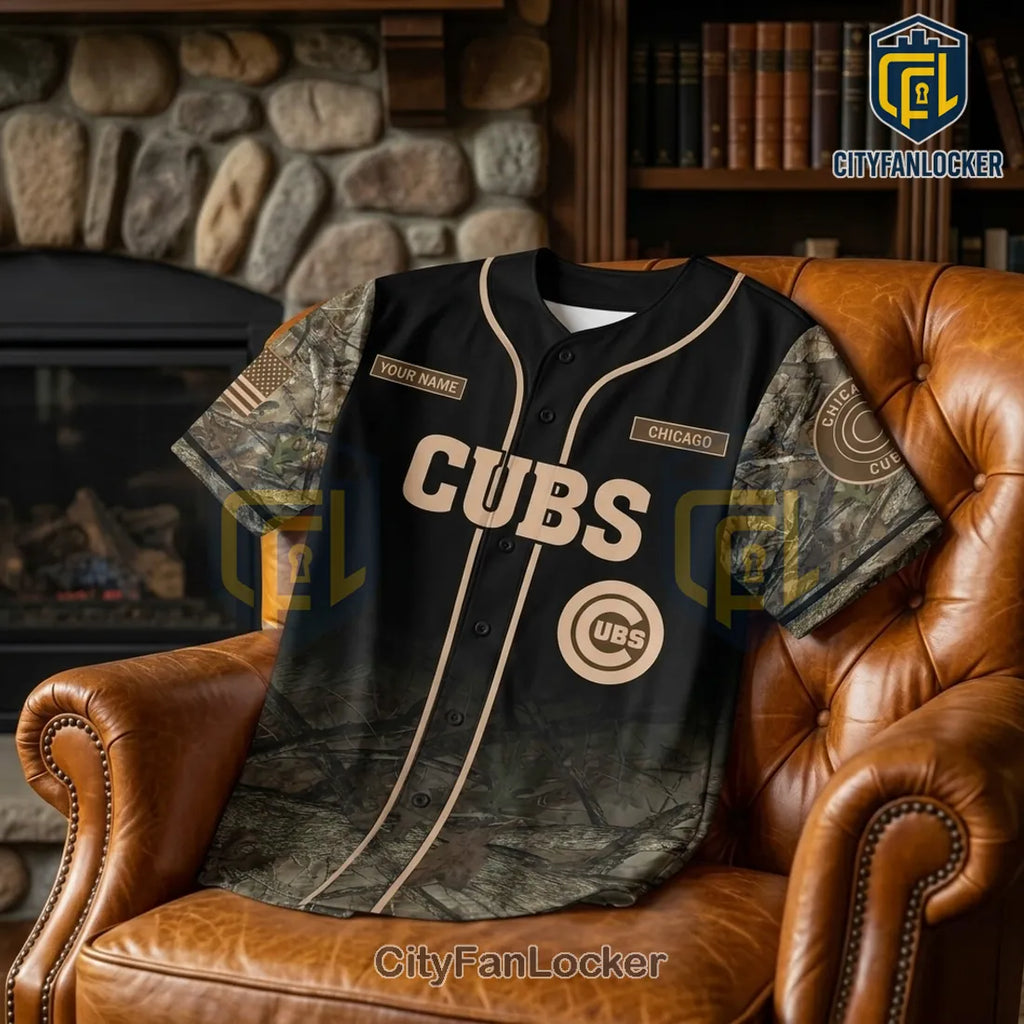 Chicago Cubs Camouflage Deer Hunting Baseball Jersey