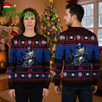 Chicago Cubs Jack Skellington Baseball Nightmare Ugly Christmas Sweater
