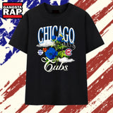 Chicago Cubs National League Floral Rose T Shirt