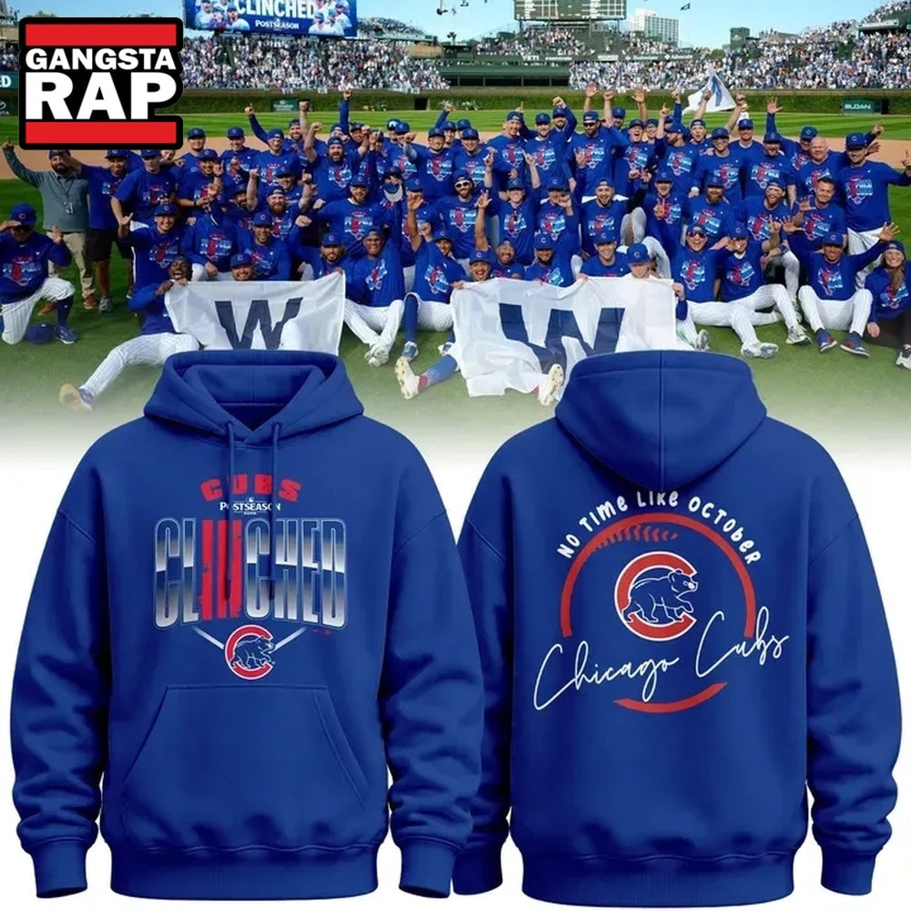 Chicago Cubs No Time Like October 2026 MLB Postseason Hoodie