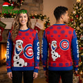 Chicago Cubs Olaf Snowmen And Snowflakes Ugly Christmas Sweater