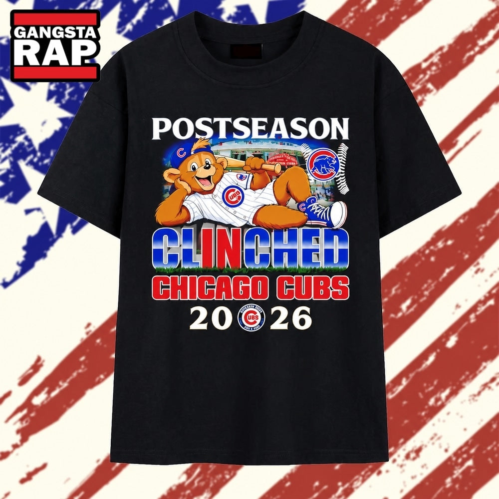 Chicago Cubs Postseason Clinched 2026 Wrigley Field T Shirt
