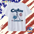 Chicago Cubs Pride of Chicago 1876 1976 Baseball MLB Batter Team Logo T Shirt