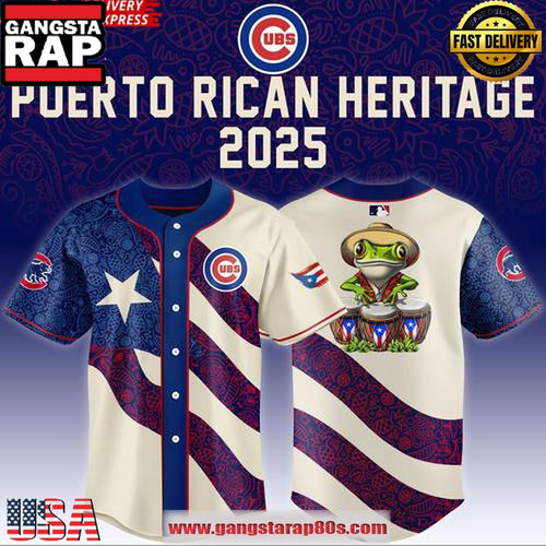 Chicago Cubs Puerto Rican Heritage 2025 Baseball Jersey Shirt