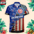NFL Chicago Cubs US Flag Pattern Hawaiian Shirt