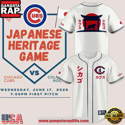 Chicago Cubs x Japanese Heritage Night 2026 Special Edition Baseball Jersey