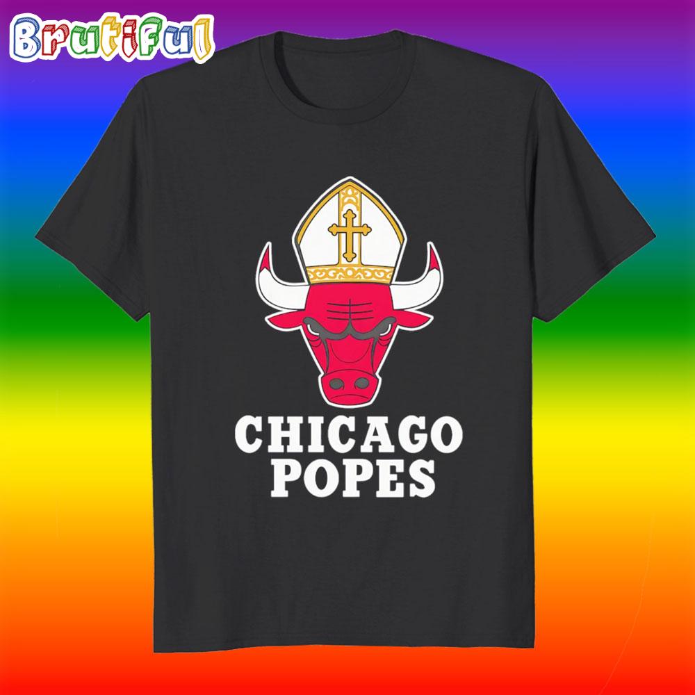 Chicago Popes Chicago Bulls x Leo XIV T Shirt