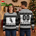 Chicago White Sox Custom Name Reindeer Snowflake Ugly Christmas Sweater