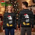 Chicago White Sox Mickey Mouse Santa Hat Ugly Christmas Sweater