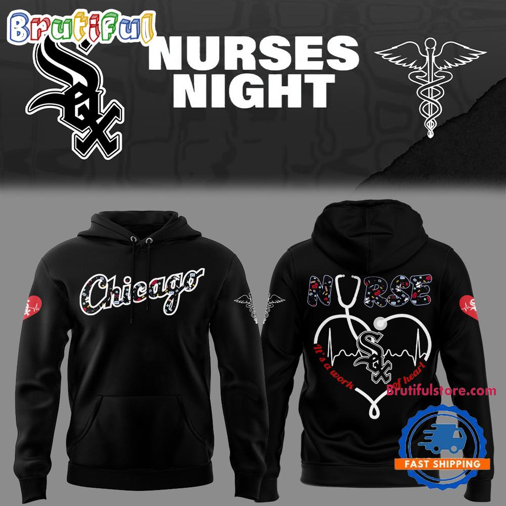 Chicago White Sox NURSES NIGHT 2025 Black Hoodie T-Shirt