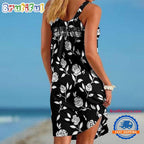 Chicago White Sox Rose Pattern Women’s Summer Beach Sling Dress