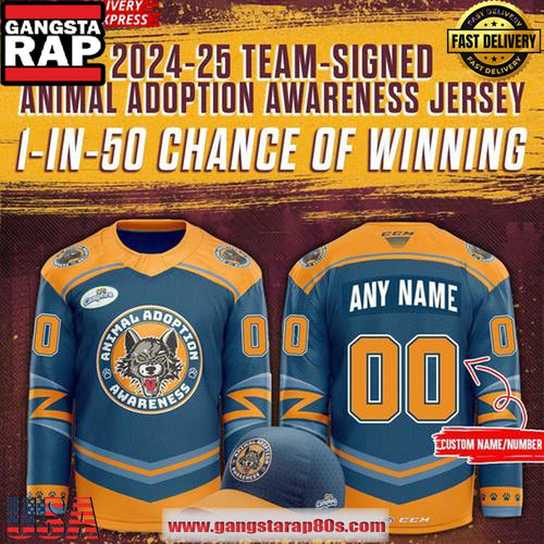 Chicago Wolves Animal Adoption Awareness 2025 Custom Hockey Jersey