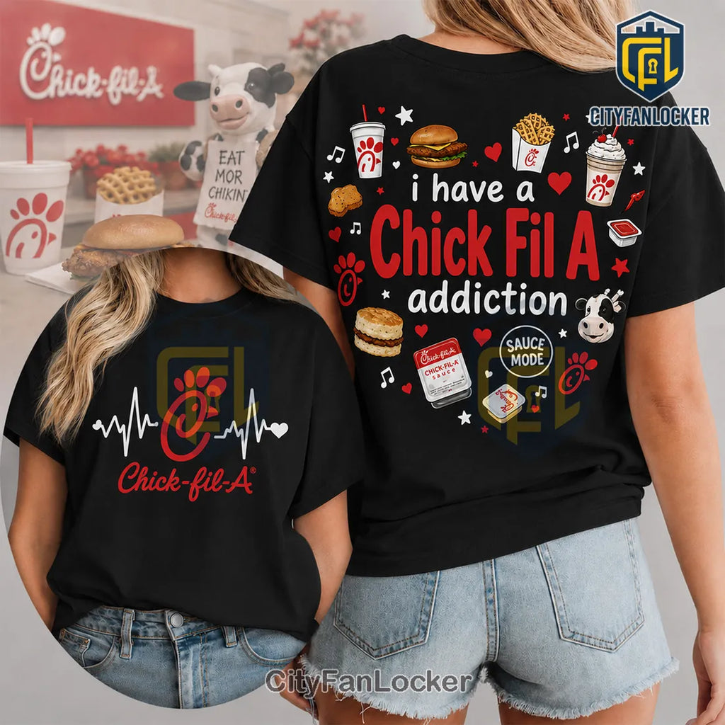 Chick-fil-A Heartbeat Logo T-Shirt Limited Edition