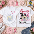 Chick-fil-A Mascot Pink Ribbon Awareness Shirt