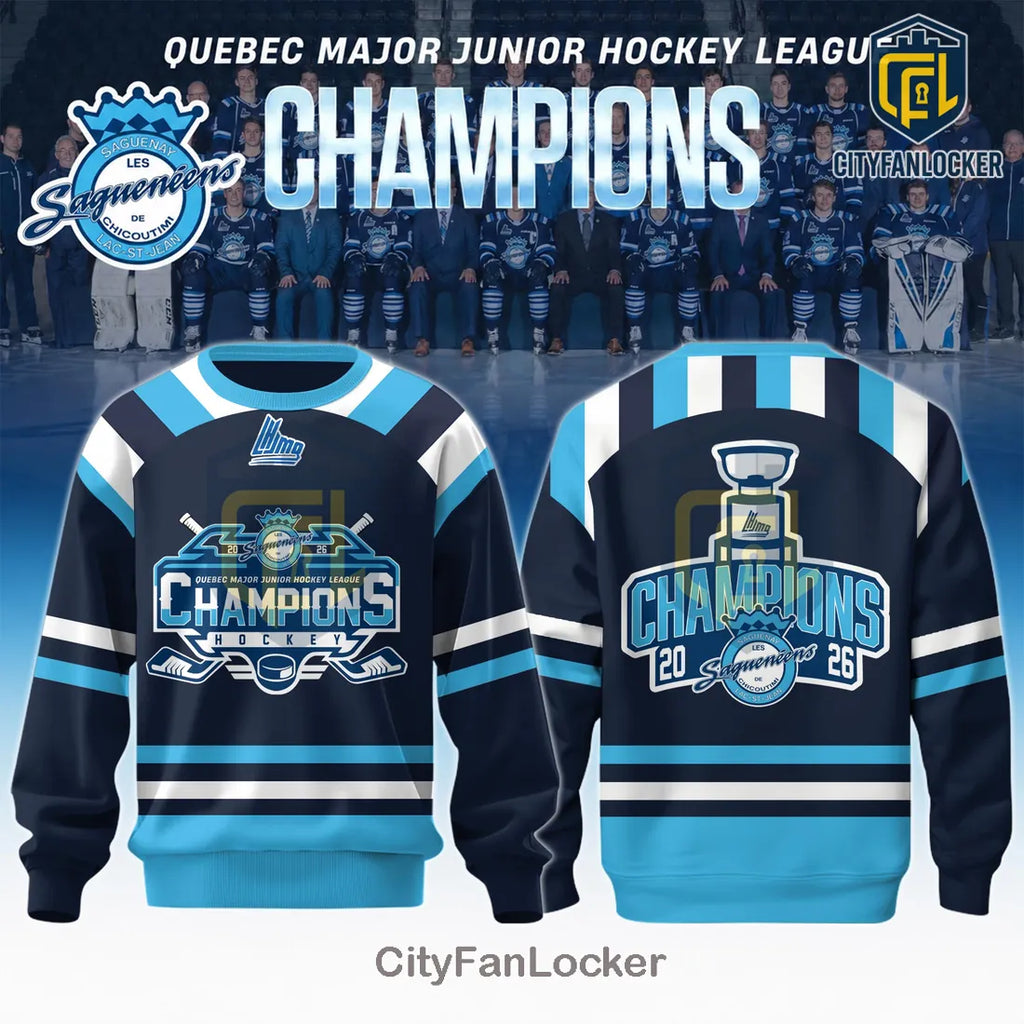 Chicoutimi Saguenéens 2026 QMJHL Champions Fan Gear Shirt