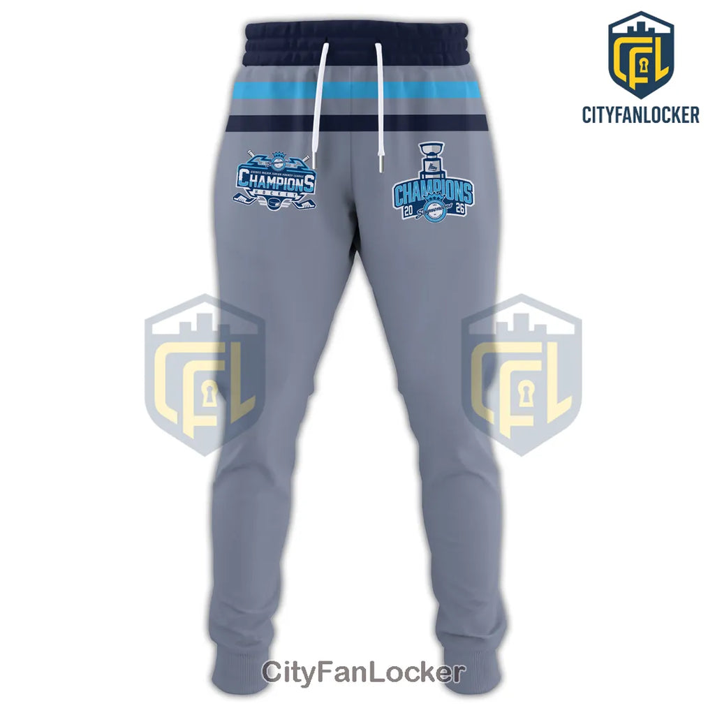 Chicoutimi Sagueneens QMJHL 2026 Champions Limited Edition Grey Hoodie