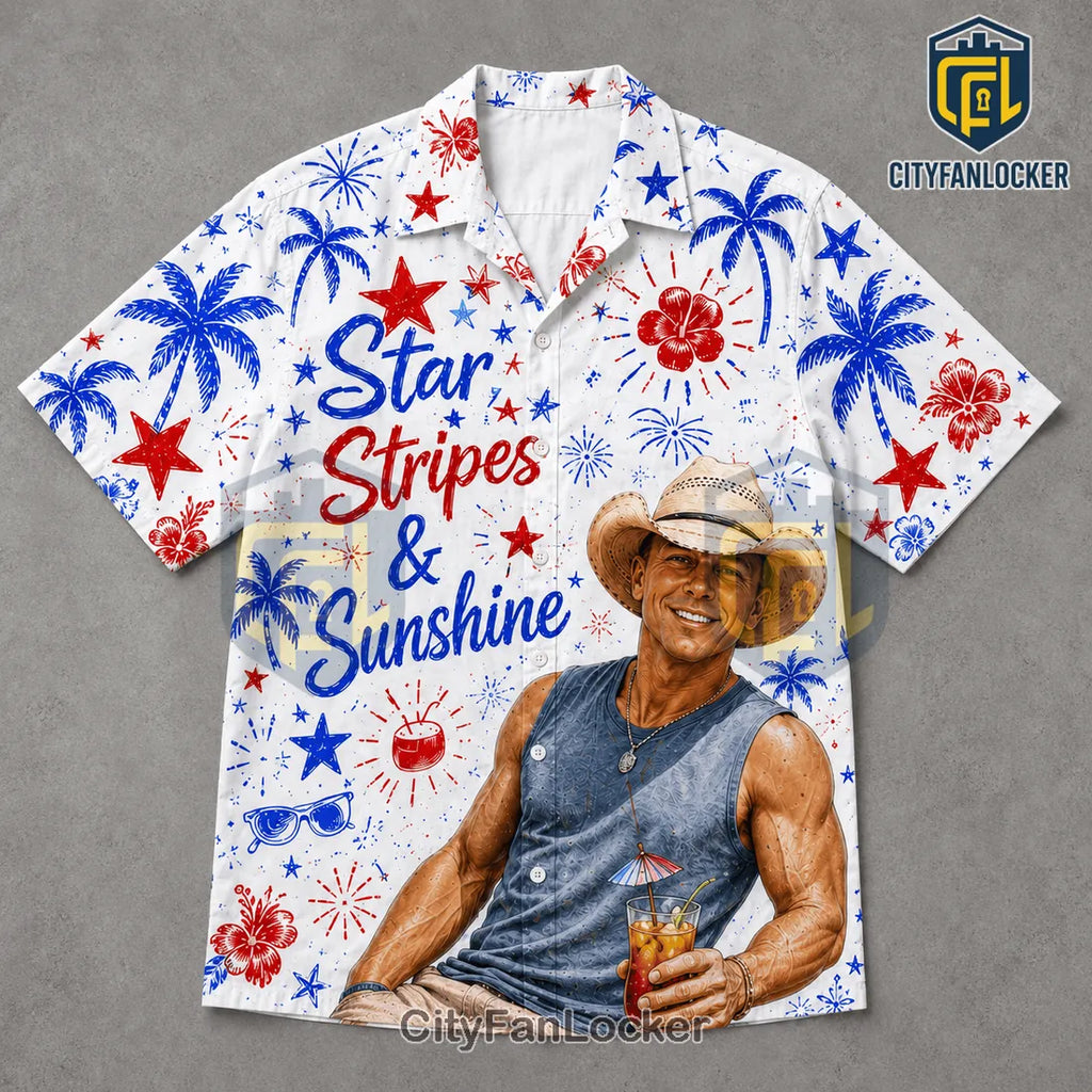 Chill The Fourth Out Cowboy Patriotic Hawaiian Shirt