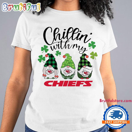Chillin With My Kansas City Chiefs Gnomes St. Patricks Day New T Shirt