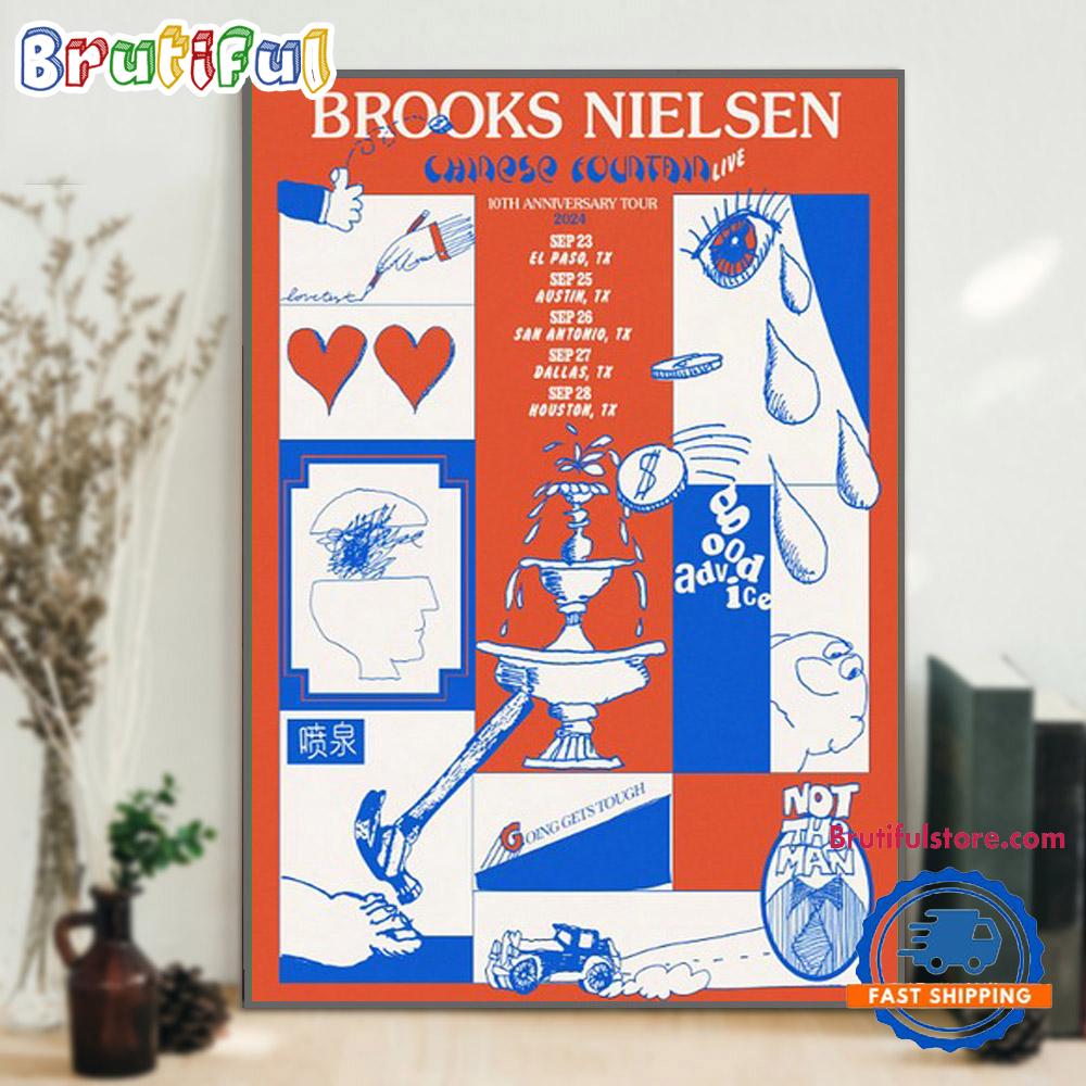 Chinese Fountain 10th Anniversary Show Of Brooks Nielsen Wall Art Poster Canvas
