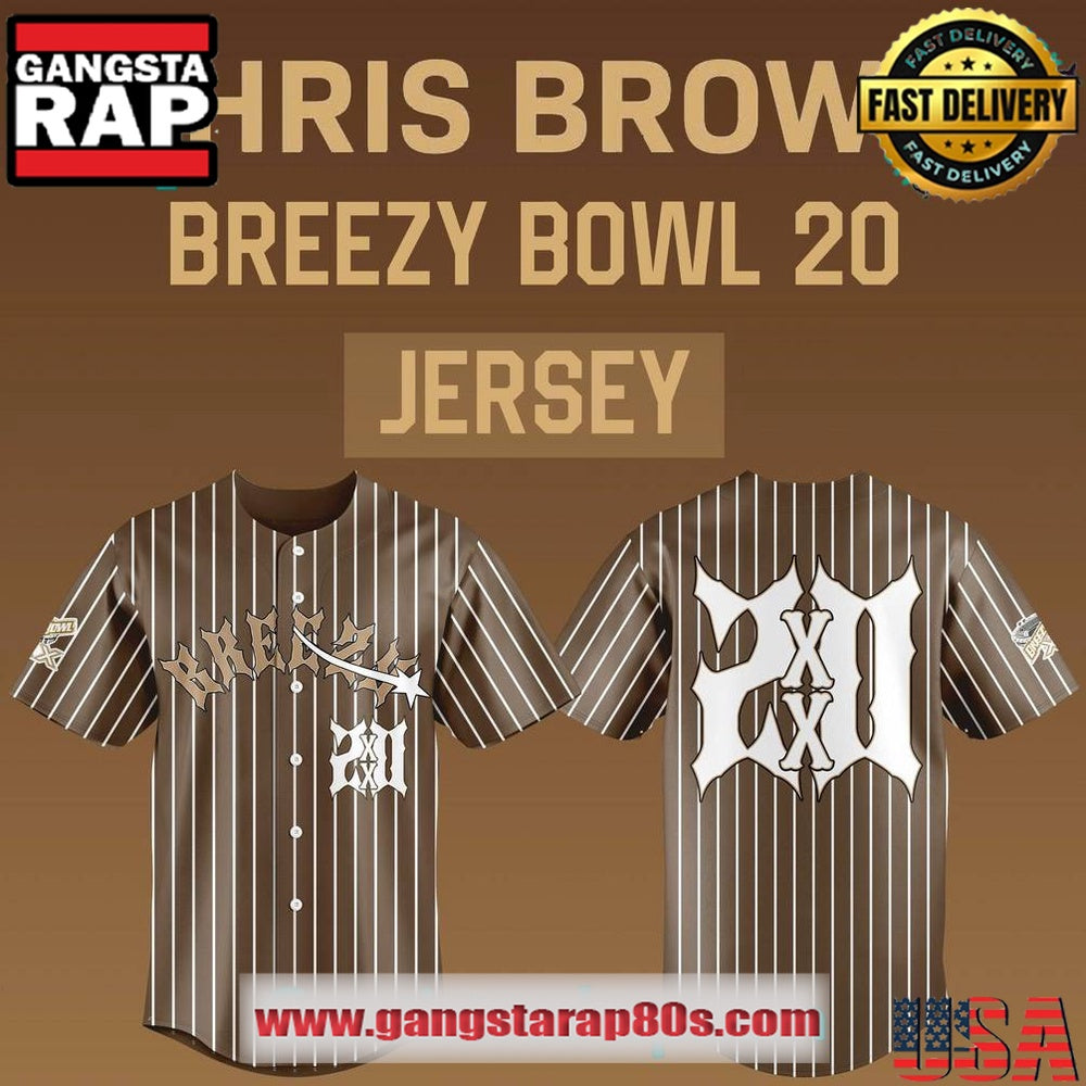 Chris Brown - Breezy Bowl 20 Baseball Jersey