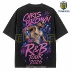 Chris Brown R&B Tour 2026 Black Cotton T-Shirt