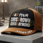 Chris Brown Usher Raymond R&B Tour 2026 Official Merch Embroidered Baseball Cap