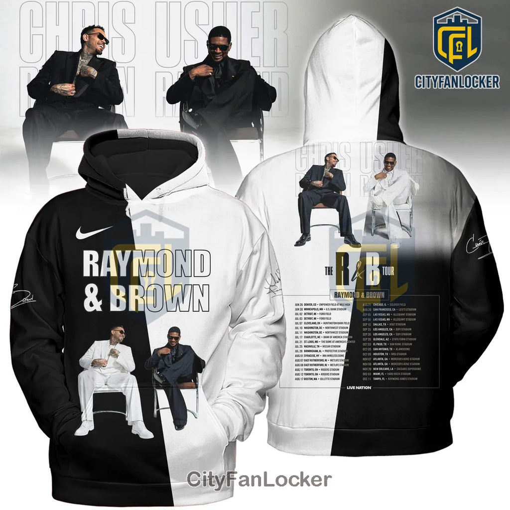 Chris Brown Usher R&B Tour Concert Fan Merch Shirt