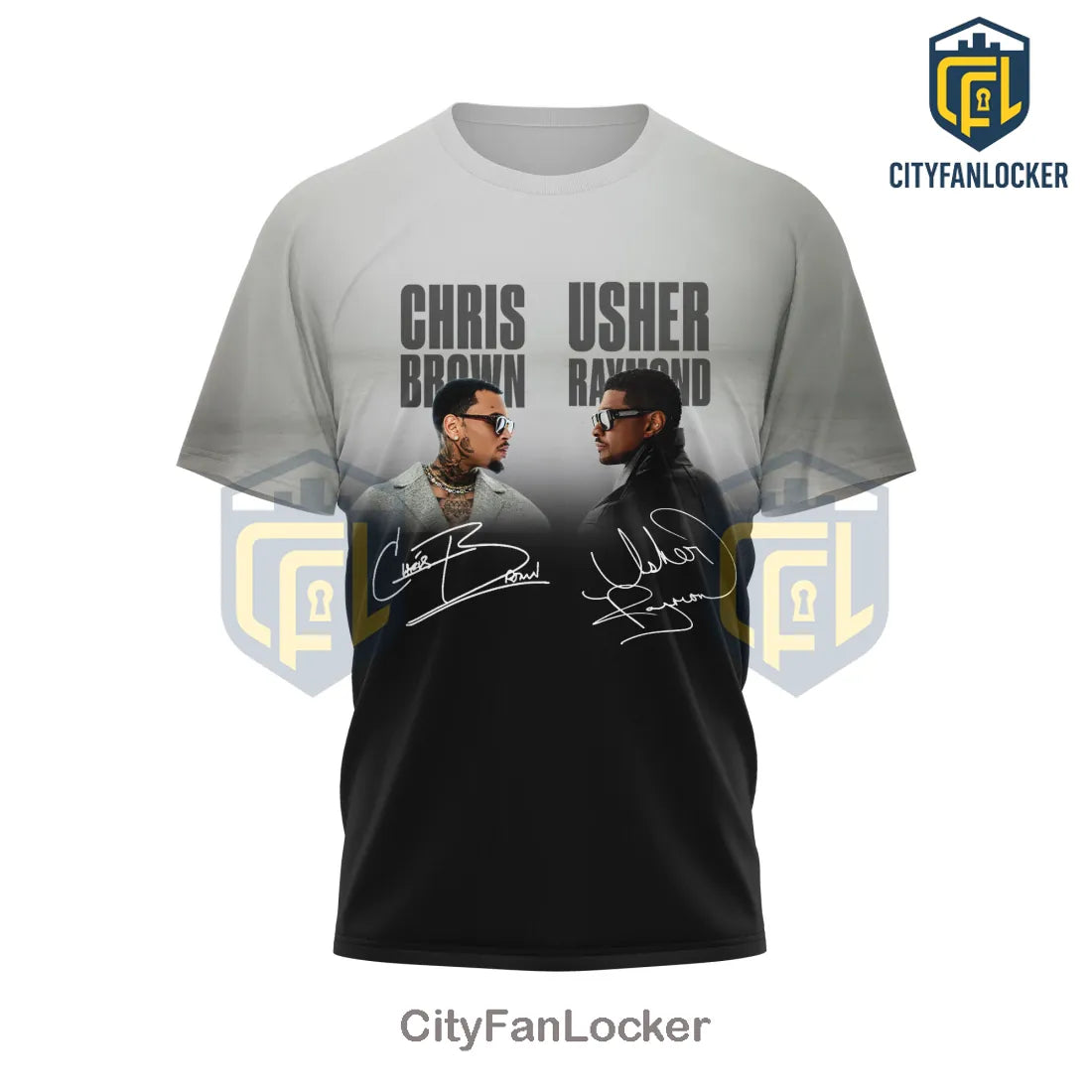 Chris Brown Usher R&B Tour Raymond & Brown Shirt