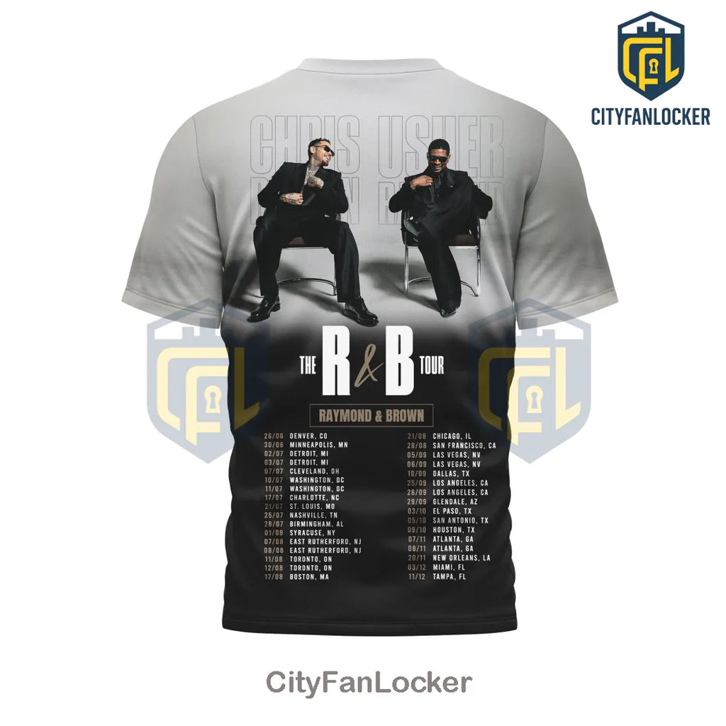 Chris Brown Usher R&B Tour Raymond & Brown Shirt