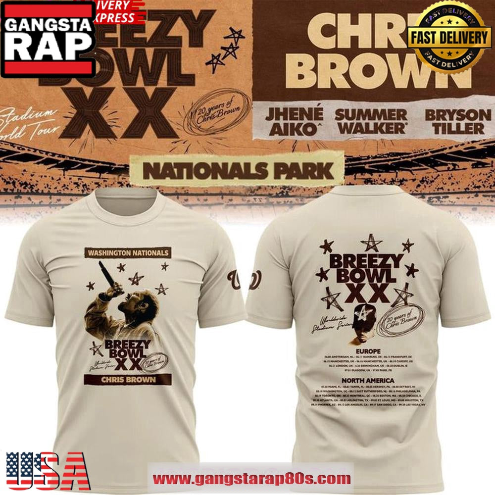 Chris Brown x Breezy Bowl XX x Washington Nationals Unisex T-Shirt