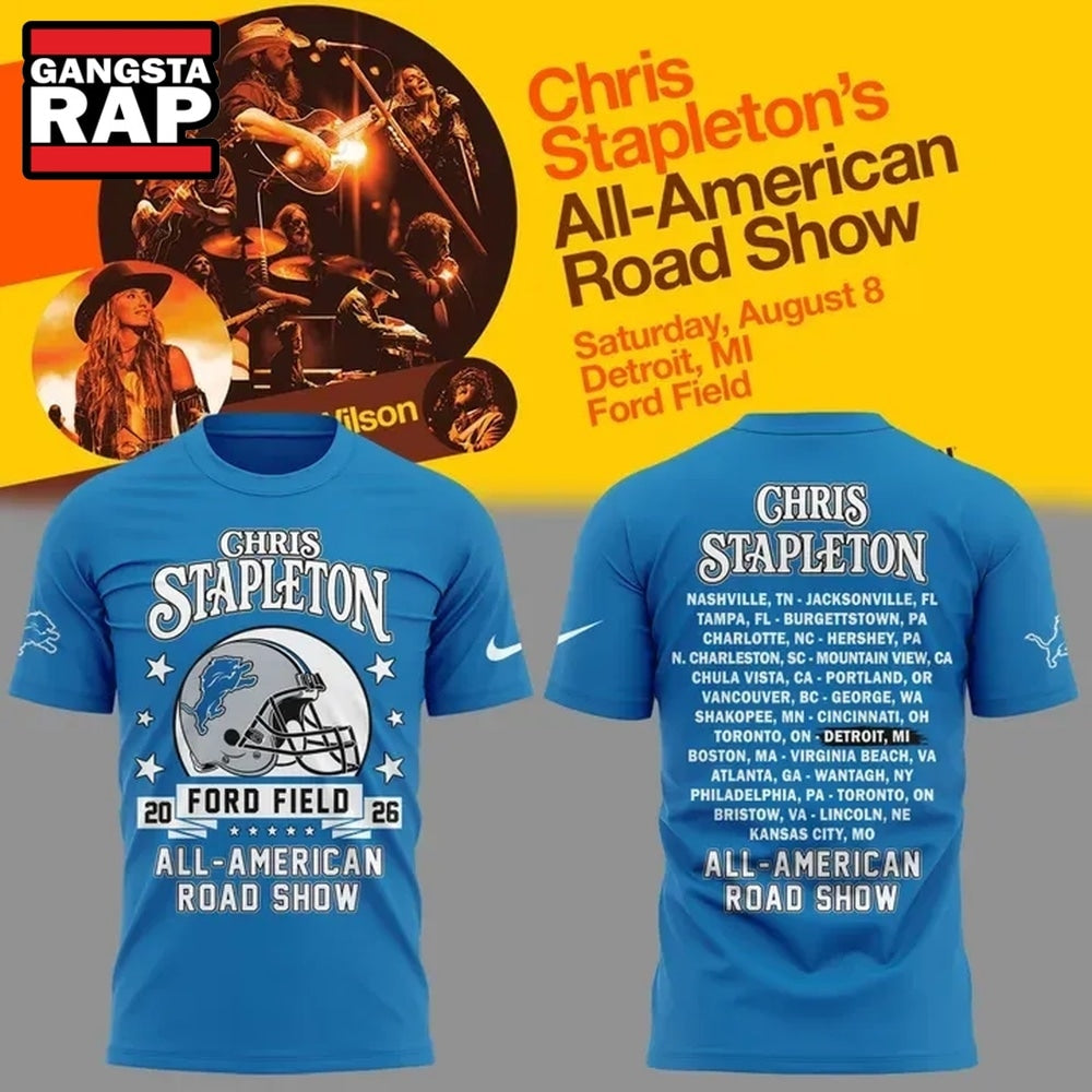 Chris Stapleton Show Detroit, MI 2026 T Shirt , Music Trend Shirt