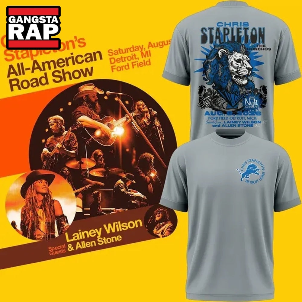 Chris Stapleton Show x Detroit Lions 2026 T Shirt , Music Trend Shirt