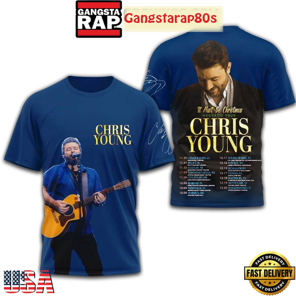 Chris Young It Must Be Christmas Acoustic 2026 Tour Shirt