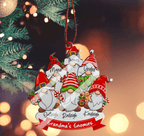 Christmas Family Gnome Ornament - Custom Shaped Ornament Acrylic - Christmas Gift for Family, Friends, Babies, Mothers and Grandma