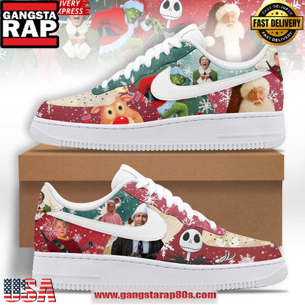 Christmas Movie Limited Edition Air Force 1 Sneakers Shoes