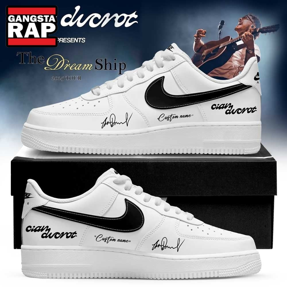Cian Ducrot The Dream Ship Tour 2026 Signature White Air Force 1 Shoes , Music Trending Shoes