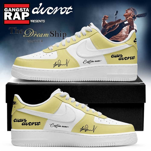 Cian Ducrot The Dream Ship Tour 2026 Signature Yellow Air Force 1 Shoes , Music Trending Shoes