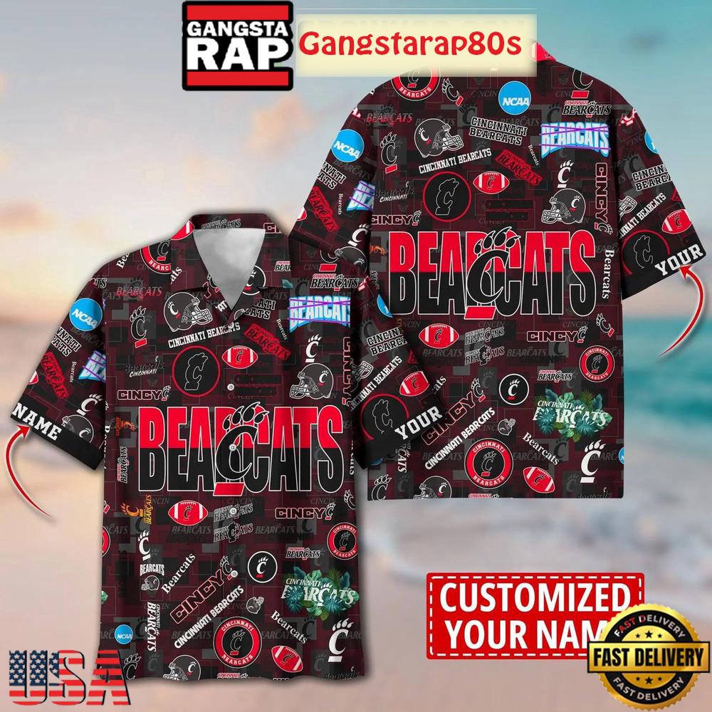 Cincinnati Bearcats Solgan Cincy True Fan Spirit Custom Name Aloha Hawaiian Shirt