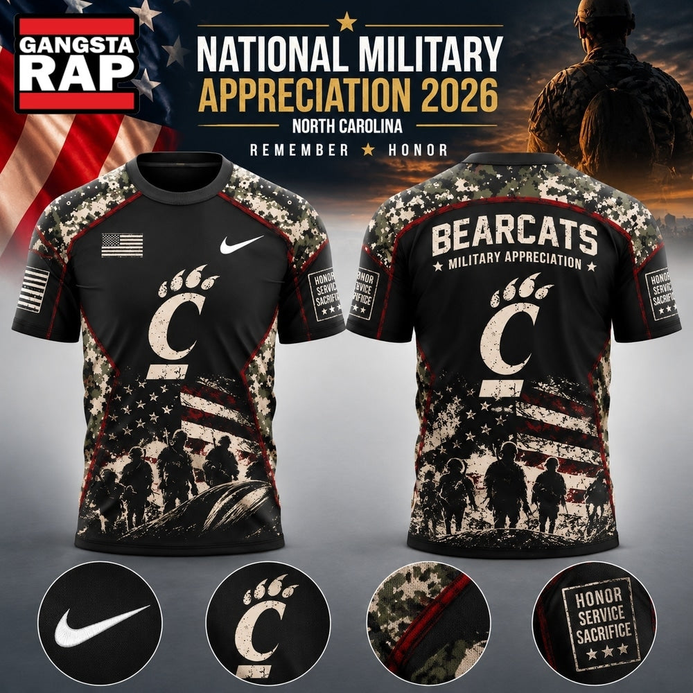 Cincinnati Bearcats x Military Appreciation T Shirt
