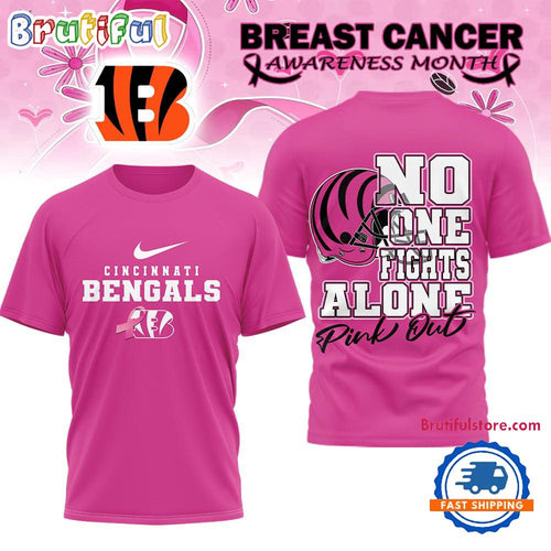 Cincinnati Bengals 2025 NFL Breast Cancer October Limited Edition 3D Shirt