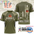 Cincinnati Bengals 2025 NFL Salute to Service Camo All Over Print Shirt
