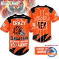 Cincinnati Bengals 2026 NFL Crazy Football Fan Personalized Jersey Shirt