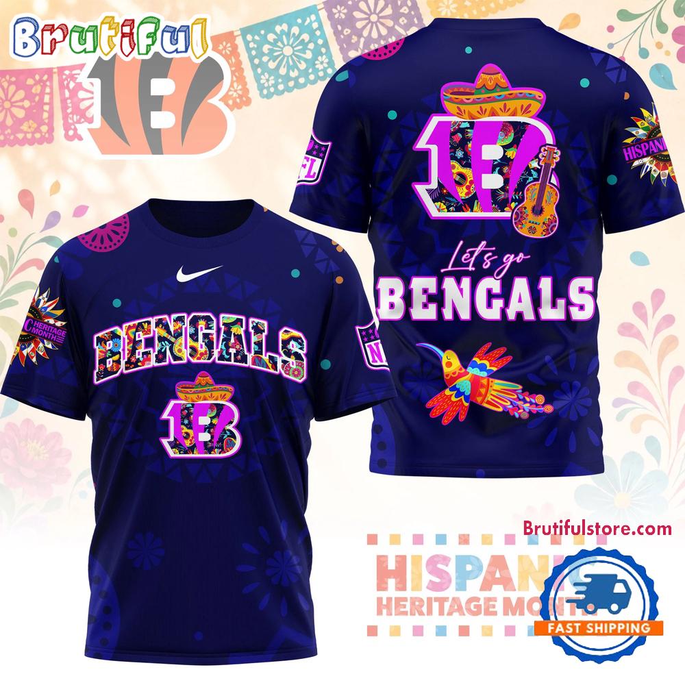 Cincinnati Bengals 2026 NFL Hispanic Heritage Fiesta 3D Shirt
