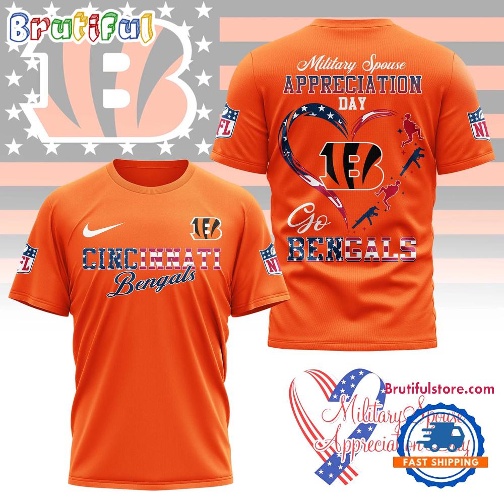 Cincinnati Bengals 2026 NFL Military Spouse Appreciation Day 3D Shirt