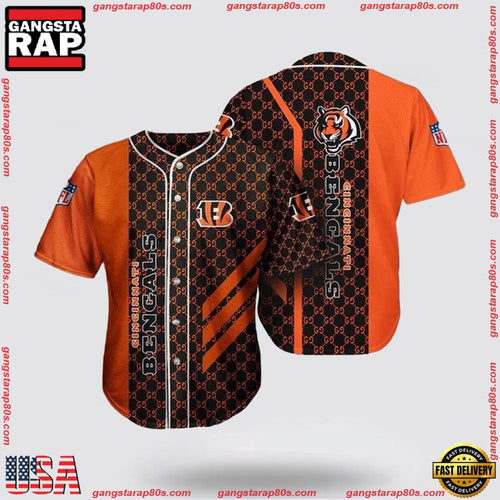 NFL Cincinnati Bengals All Over Print New Design Baseball Jersey Shirt
