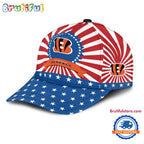 Cincinnati Bengals American Flag Pattern Independence Day Baseball Cap