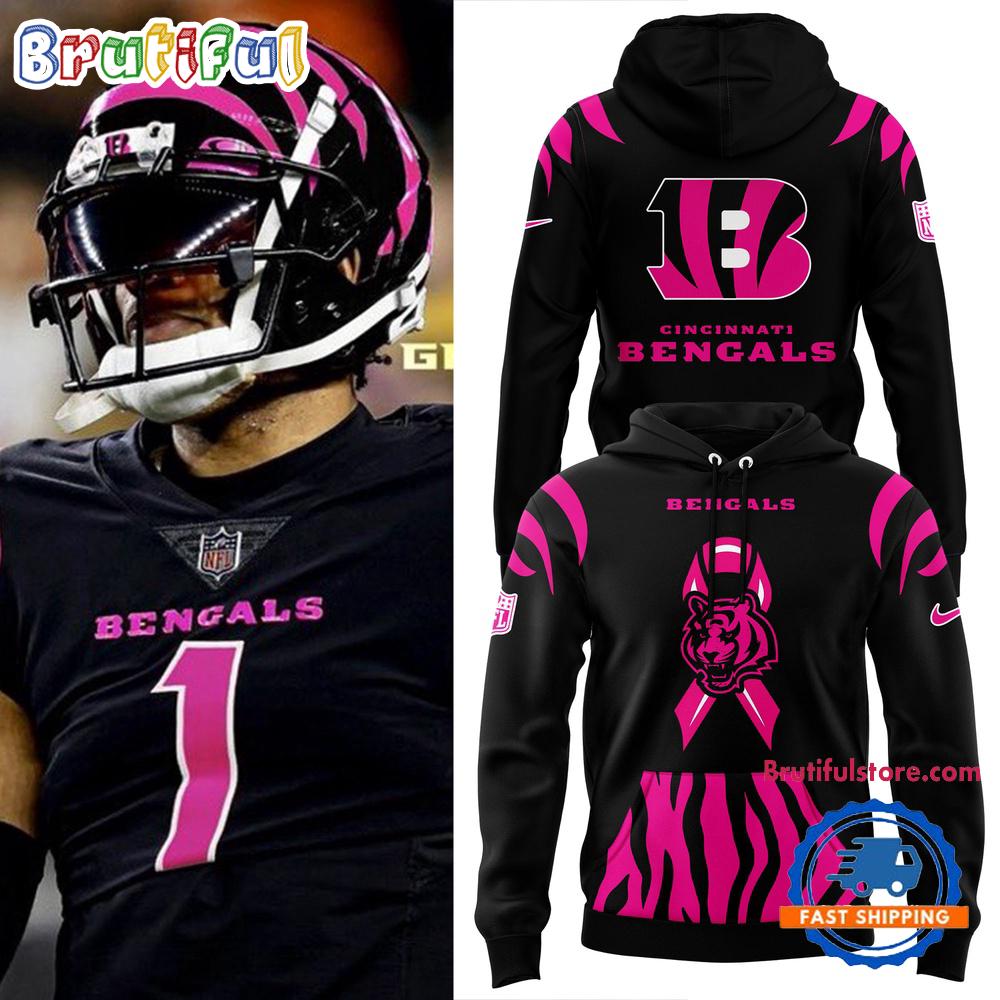 Cincinnati Bengals Breast Cancer 2025 New Design Hoodie T-Shirt