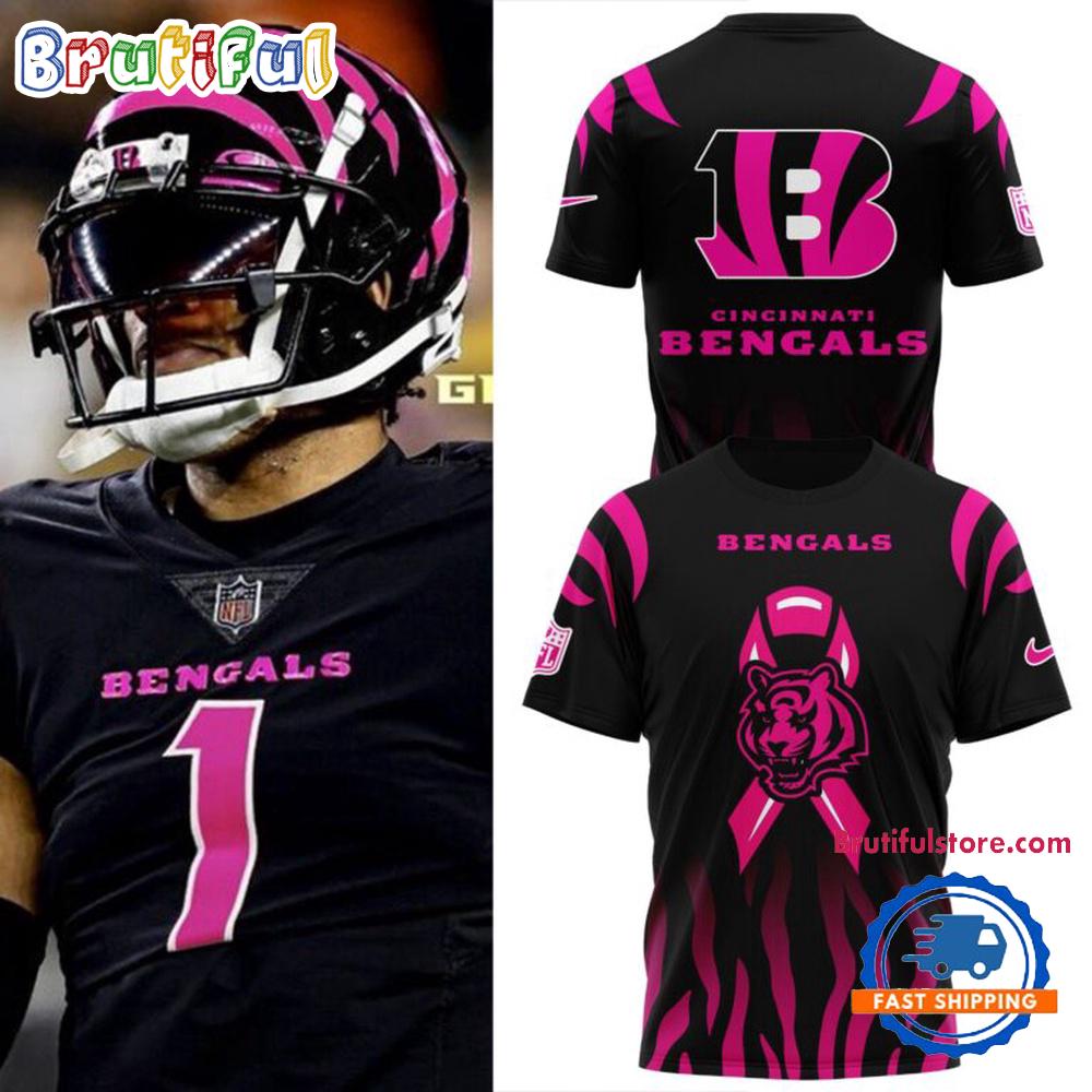 Cincinnati Bengals Breast Cancer 2025 New Design Hoodie T-Shirt