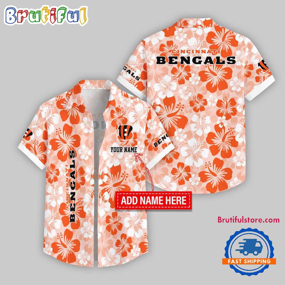 Cincinnati Bengals Flower Palm Tree Aloha Hawaii Shirt