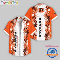Cincinnati Bengals Flower Pattern Summer Beach Aloha Hawaii Shirt